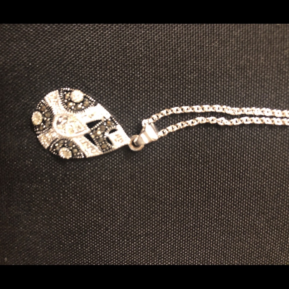 Black and silver necklace